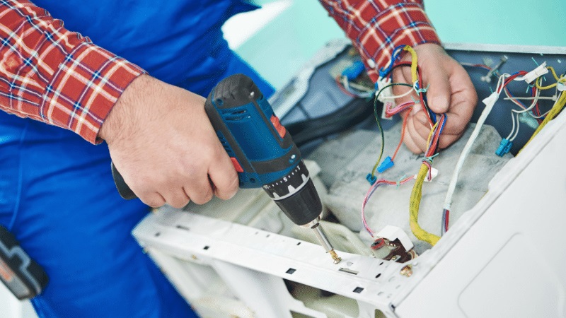 Köprübaşı Panasonic Panasonic çamaşır makinesi kart tamiri – Su almama arızası orijinal parça ile giderildi. - Teknik servis örneği
